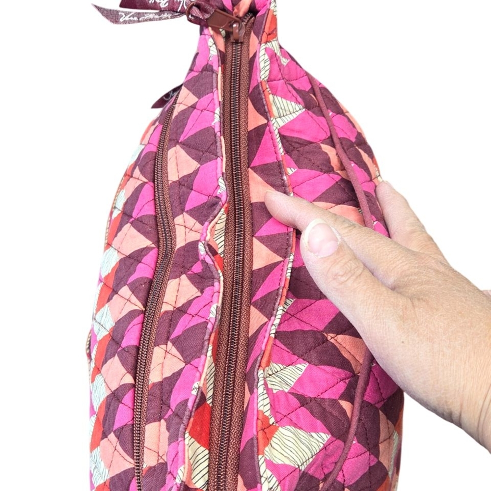 🚫SOLD🚫 Vera Bradley Pink, Peach, Orange, White, Burgundy Crossbody - Picture 7 of 14